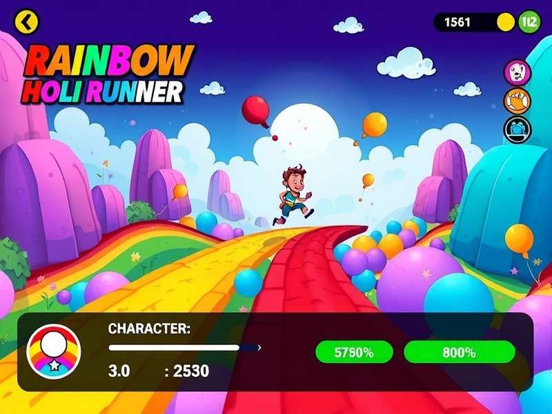 Rainbow Holi Runner download statistics chart